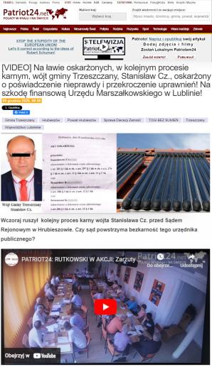 RUTKOWSKI: Nowa Wójt w Trzeszczanach! Koniec rządów skazanego Stanisława Cz. i uznanego winnym przestępstwa tymczasowego zarządcy Pawła L. Koniec prześladowania prawdomównego robotnika Wiesława Księżuka i seniorów!