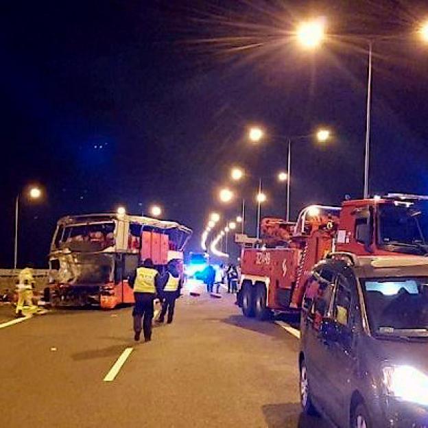 Tragiczny wypadek ukraińskiego autokaru w na autostradzie A4 w Lutkowie